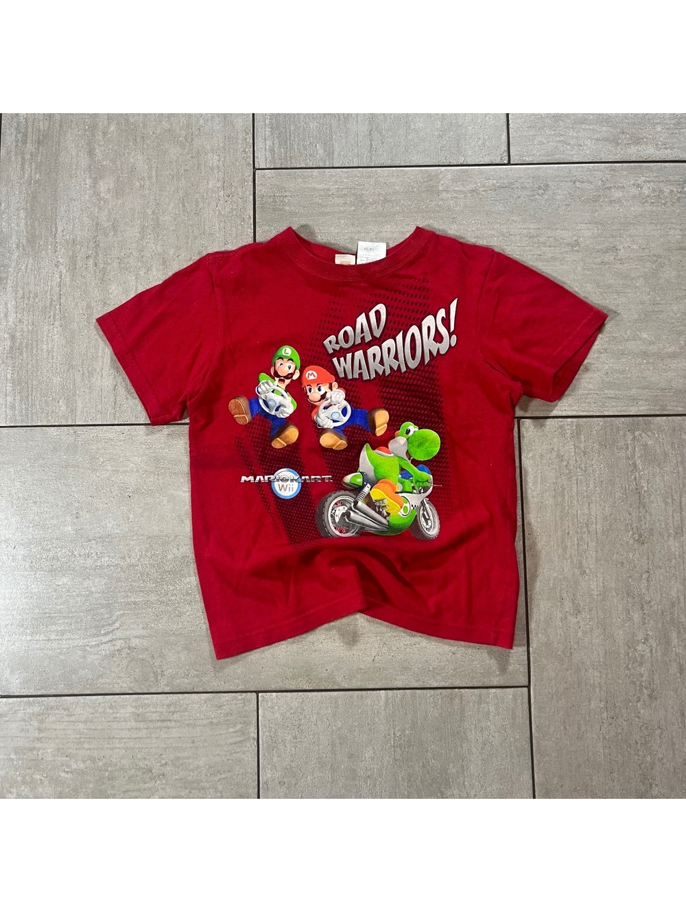Nintendo Mario Kart Boys T-Shirt Size Seven Red